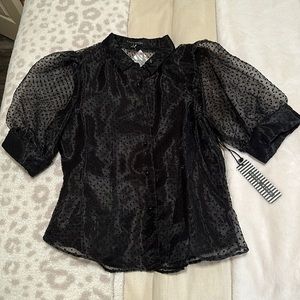 Black buttoned blouse